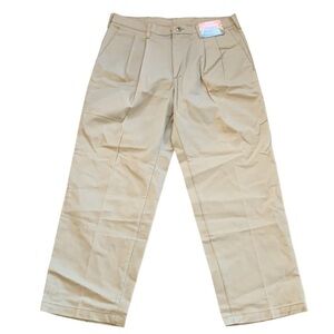 Wrangler Classic Fit Tan Khaki‎ Chino Wrinkle Free Pants Size 34x29
